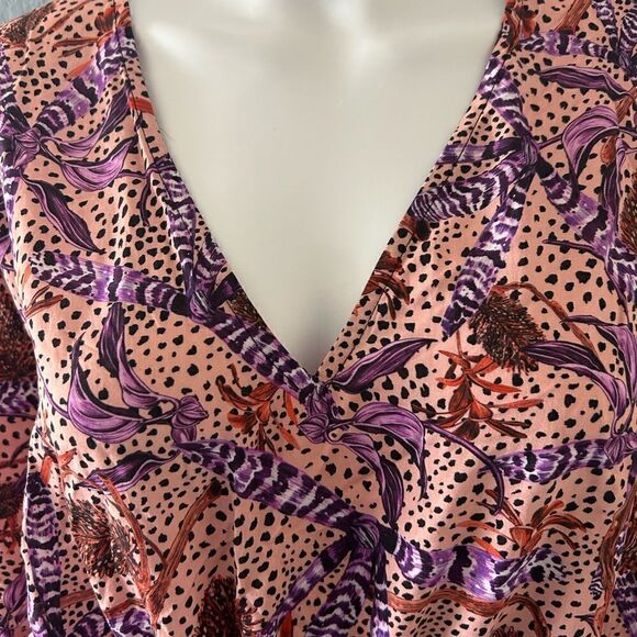 Seafolly Pink /Orange Floral Coverup or Summer Dress, Size Medium, NWOt - Picture 7 of 12